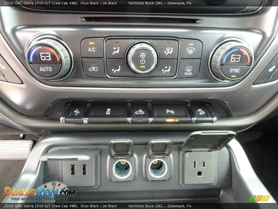 2016 GMC Sierra 1500 SLT Crew Cab 4WD Onyx Black / Jet Black Photo #26