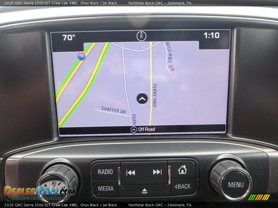 2016 GMC Sierra 1500 SLT Crew Cab 4WD Onyx Black / Jet Black Photo #27