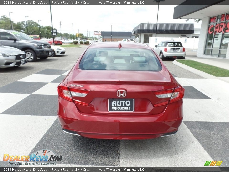 2018 Honda Accord EX-L Sedan Radiant Red Metallic / Gray Photo #4