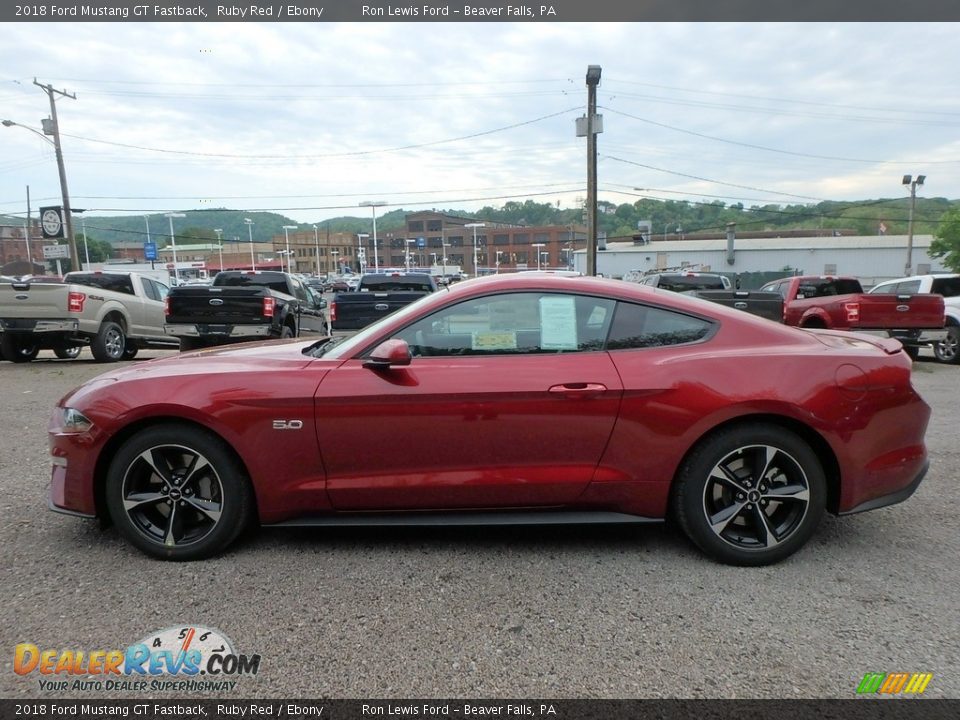 2018 Ford Mustang GT Fastback Ruby Red / Ebony Photo #6