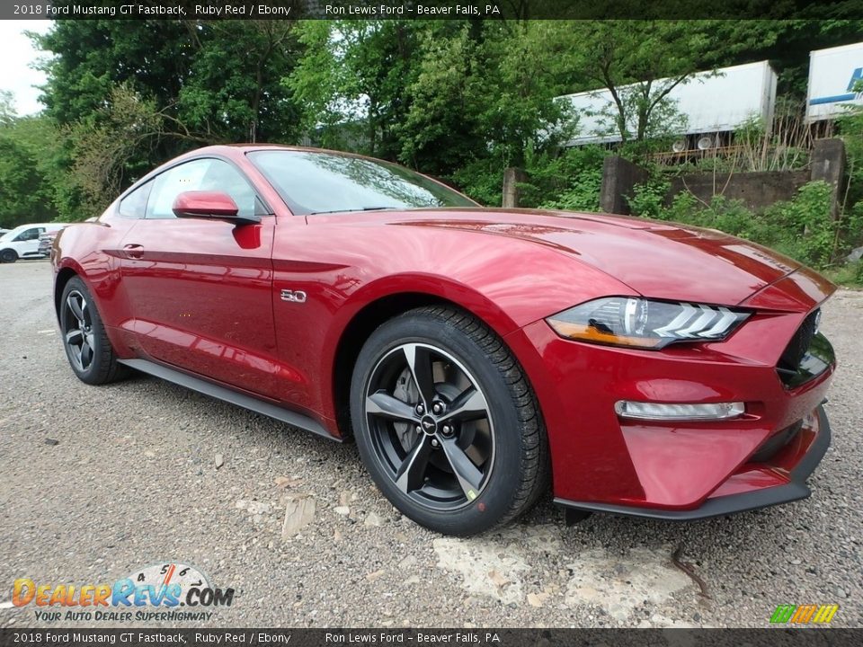 2018 Ford Mustang GT Fastback Ruby Red / Ebony Photo #10