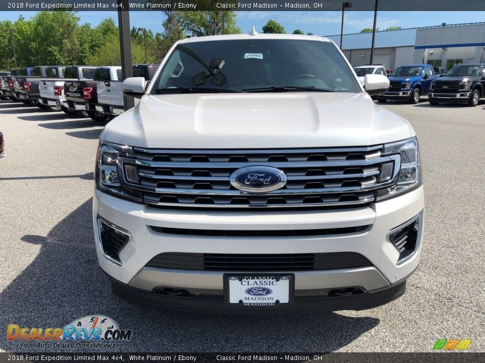 2018 Ford Expedition Limited Max 4x4 White Platinum / Ebony Photo #2