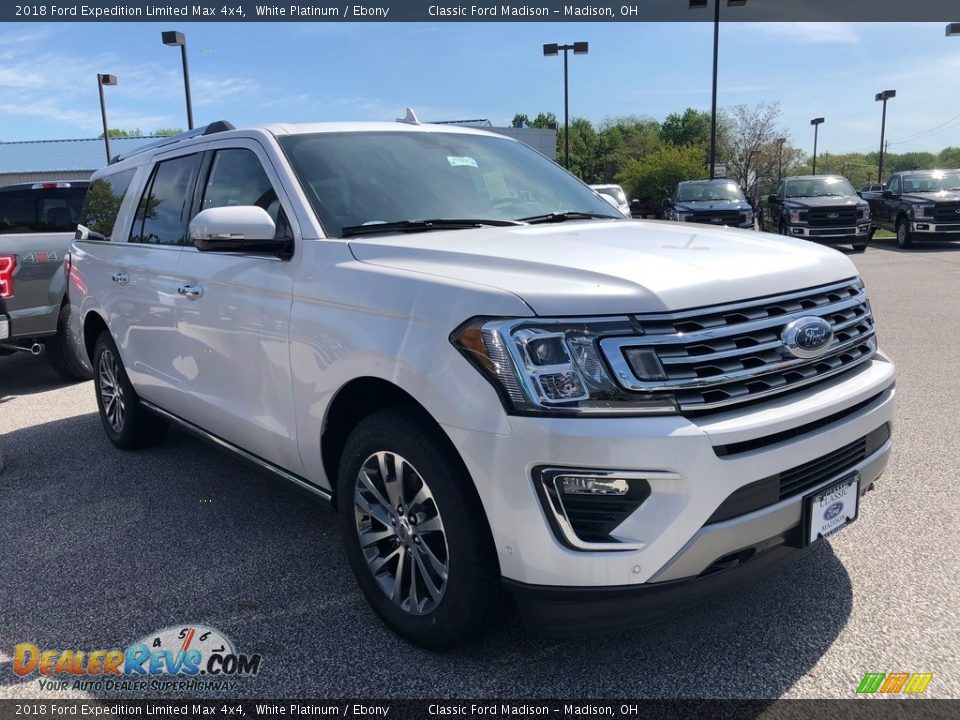 2018 Ford Expedition Limited Max 4x4 White Platinum / Ebony Photo #3