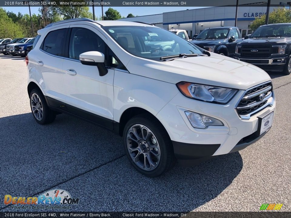 2018 Ford EcoSport SES 4WD White Platinum / Ebony Black Photo #3