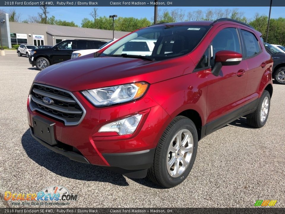 2018 Ford EcoSport SE 4WD Ruby Red / Ebony Black Photo #1