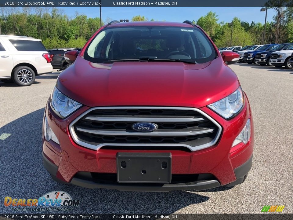 2018 Ford EcoSport SE 4WD Ruby Red / Ebony Black Photo #2