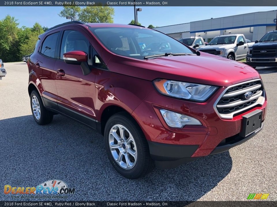 2018 Ford EcoSport SE 4WD Ruby Red / Ebony Black Photo #3