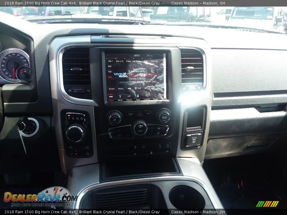 2018 Ram 1500 Big Horn Crew Cab 4x4 Brilliant Black Crystal Pearl / Black/Diesel Gray Photo #7