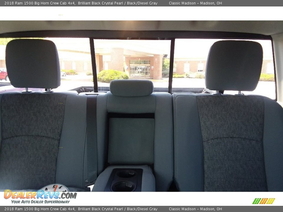 2018 Ram 1500 Big Horn Crew Cab 4x4 Brilliant Black Crystal Pearl / Black/Diesel Gray Photo #11