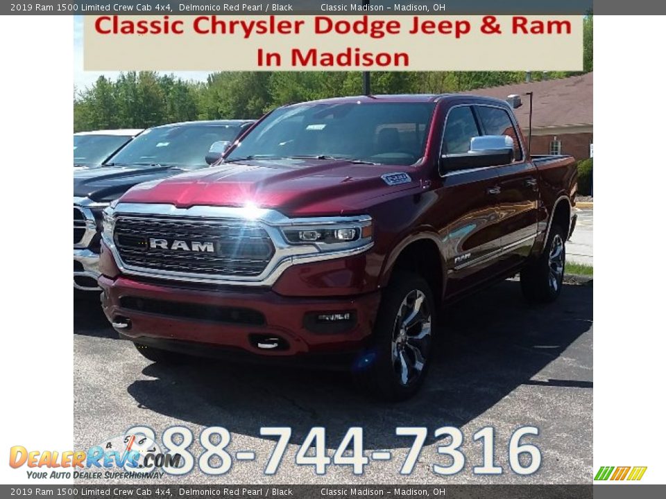 2019 Ram 1500 Limited Crew Cab 4x4 Delmonico Red Pearl / Black Photo #1