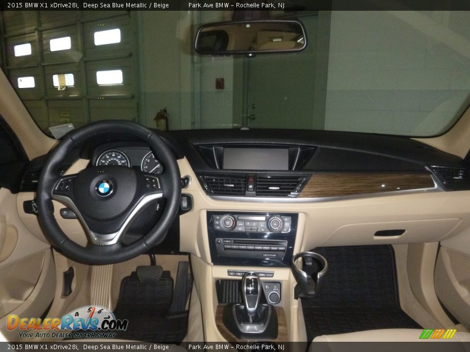 2015 BMW X1 xDrive28i Deep Sea Blue Metallic / Beige Photo #21