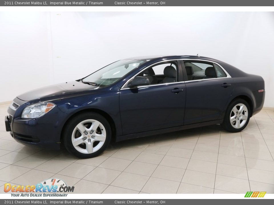 2011 Chevrolet Malibu LS Imperial Blue Metallic / Titanium Photo #3