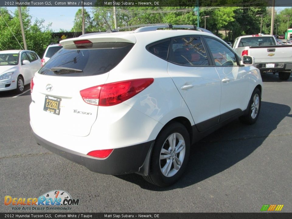 2012 Hyundai Tucson GLS Cotton White / Taupe Photo #6