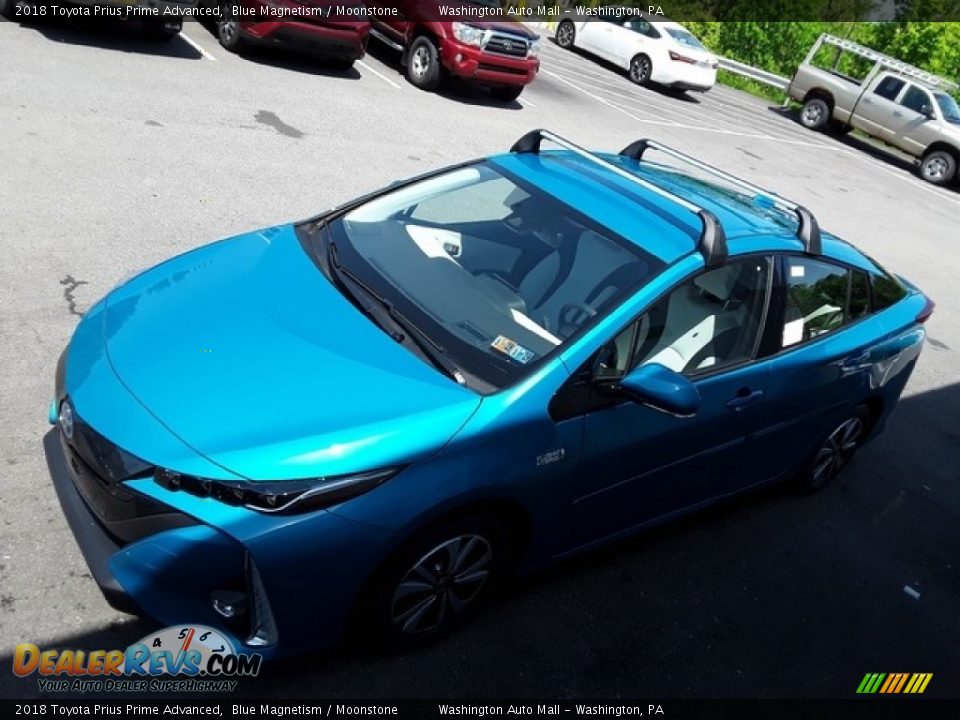 2018 Toyota Prius Prime Advanced Blue Magnetism / Moonstone Photo #8