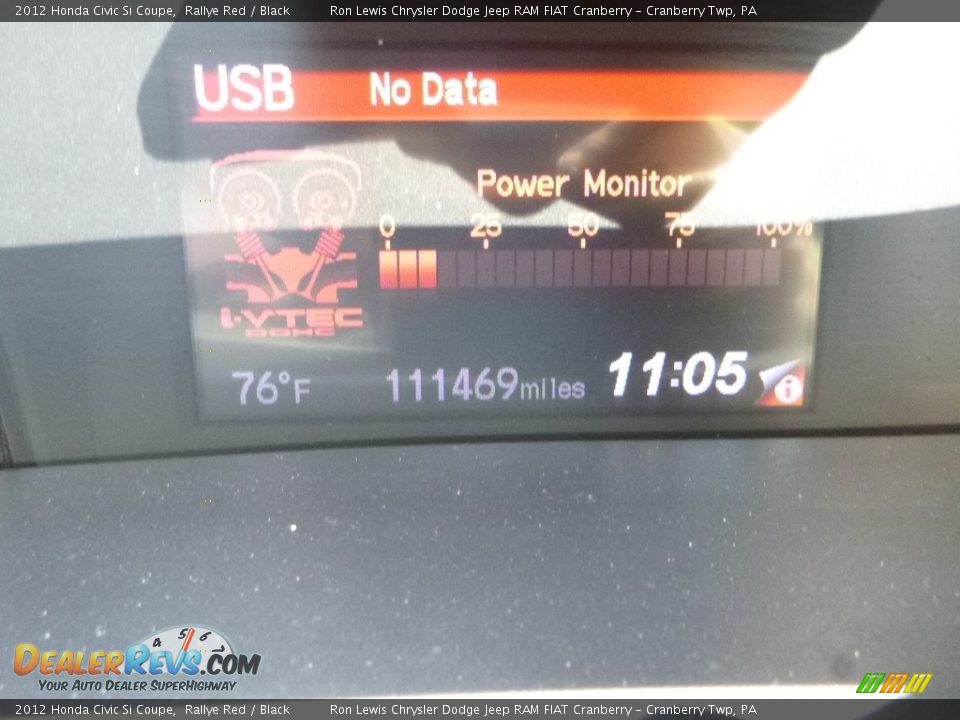 2012 Honda Civic Si Coupe Rallye Red / Black Photo #17