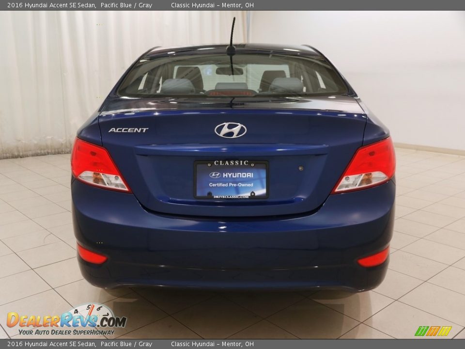2016 Hyundai Accent SE Sedan Pacific Blue / Gray Photo #14
