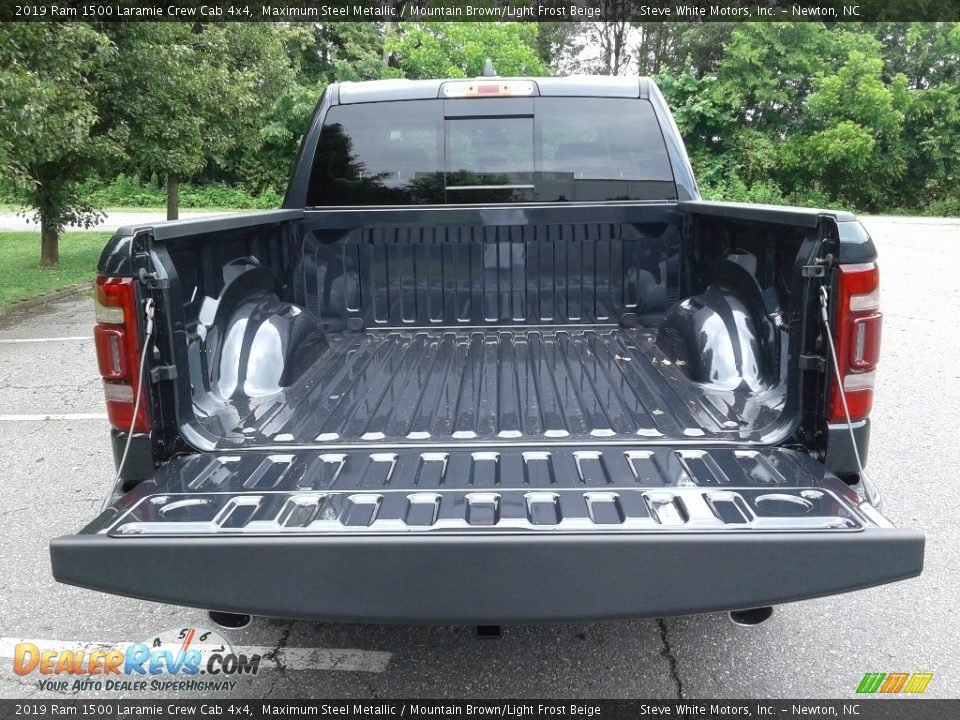 2019 Ram 1500 Laramie Crew Cab 4x4 Maximum Steel Metallic / Mountain Brown/Light Frost Beige Photo #14