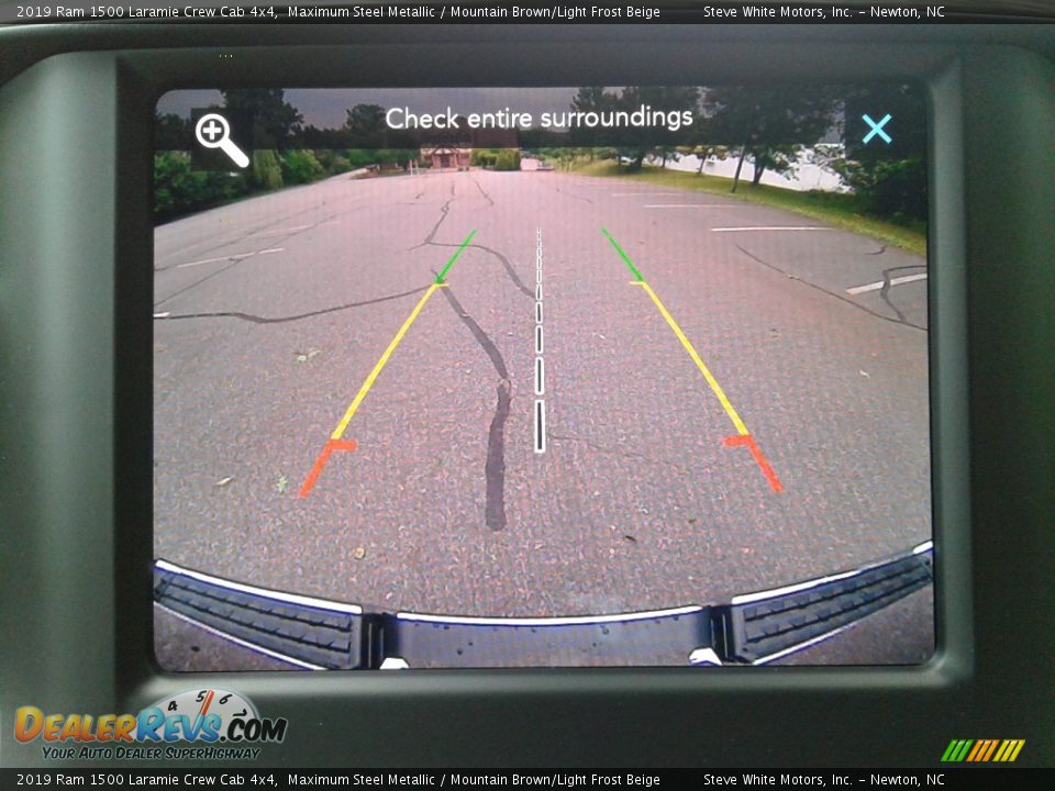 2019 Ram 1500 Laramie Crew Cab 4x4 Maximum Steel Metallic / Mountain Brown/Light Frost Beige Photo #25