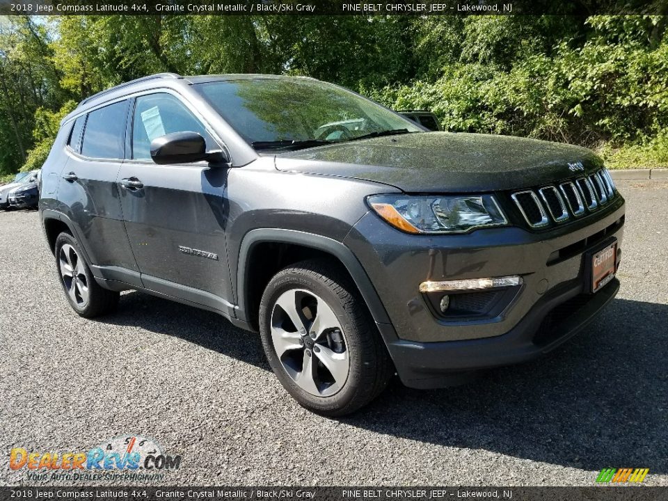 2018 Jeep Compass Latitude 4x4 Granite Crystal Metallic / Black/Ski Gray Photo #1