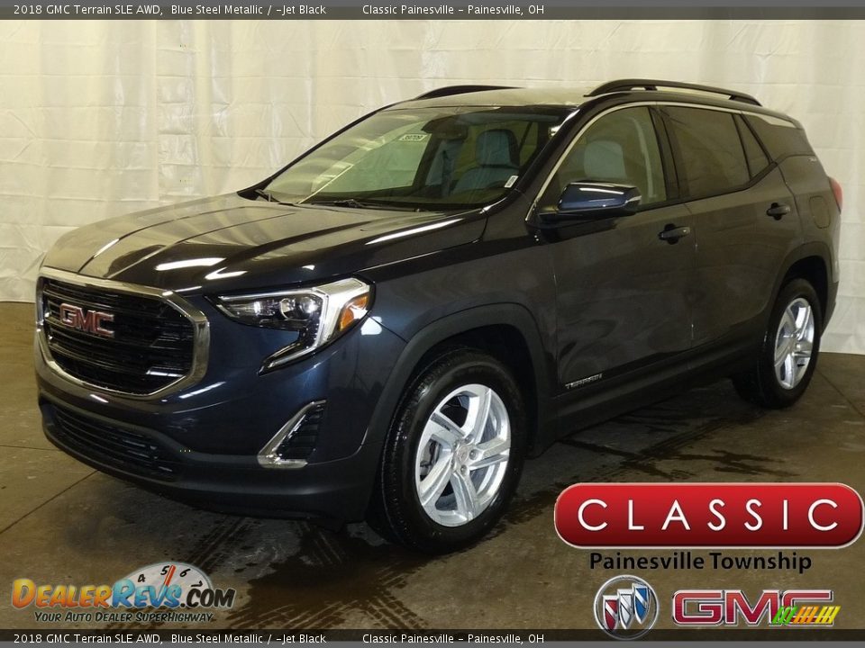 2018 GMC Terrain SLE AWD Blue Steel Metallic / ­Jet Black Photo #1