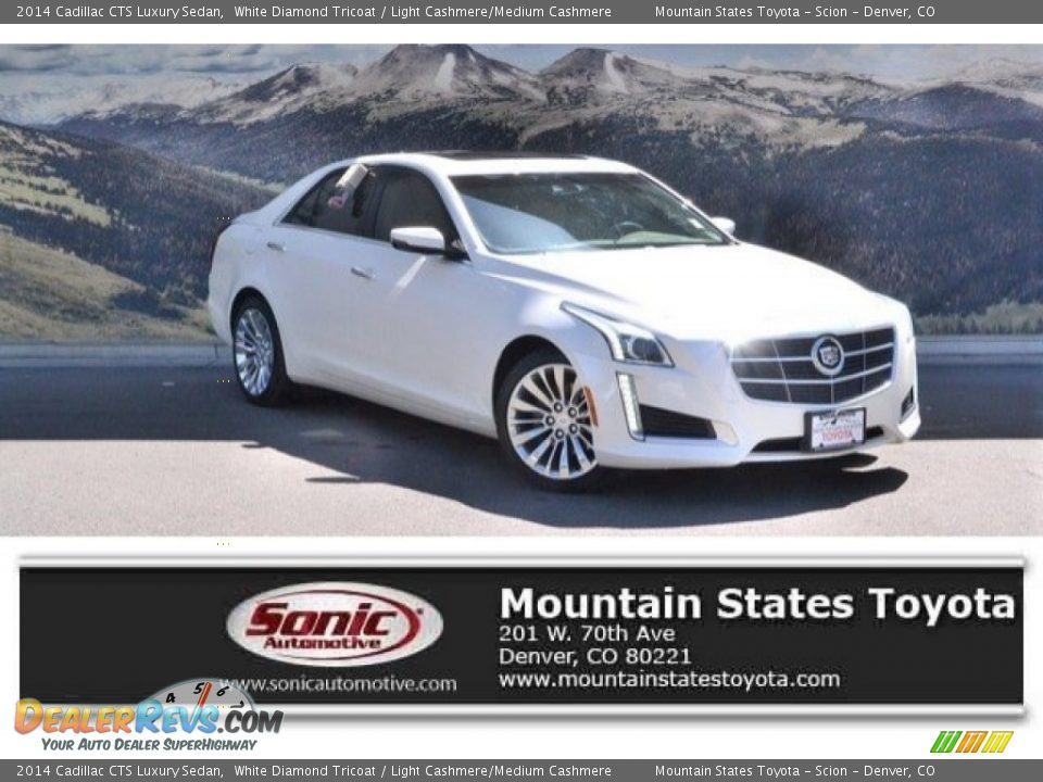 2014 Cadillac CTS Luxury Sedan White Diamond Tricoat / Light Cashmere/Medium Cashmere Photo #1