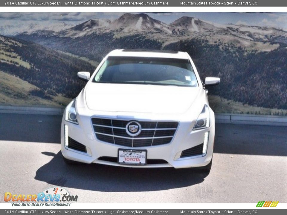 2014 Cadillac CTS Luxury Sedan White Diamond Tricoat / Light Cashmere/Medium Cashmere Photo #4