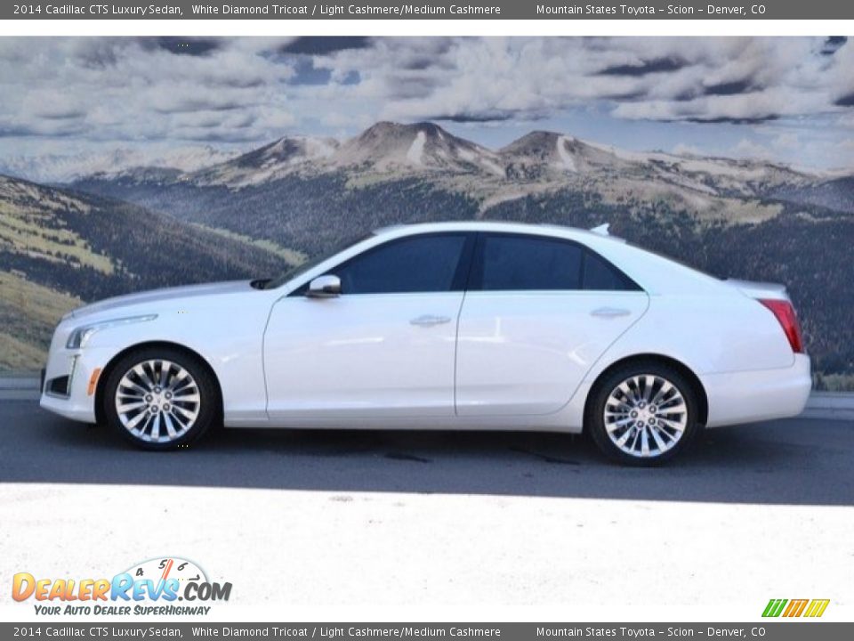 2014 Cadillac CTS Luxury Sedan White Diamond Tricoat / Light Cashmere/Medium Cashmere Photo #6