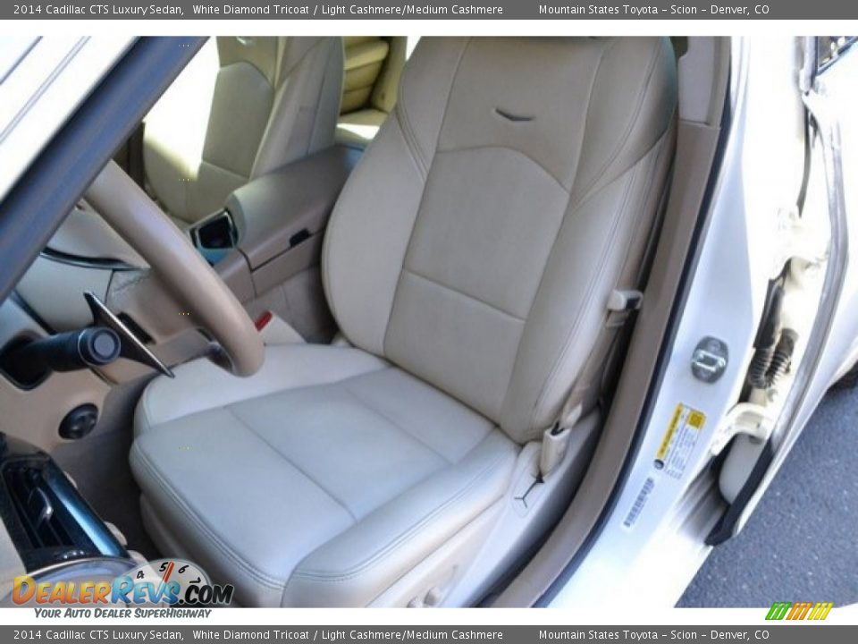 2014 Cadillac CTS Luxury Sedan White Diamond Tricoat / Light Cashmere/Medium Cashmere Photo #12