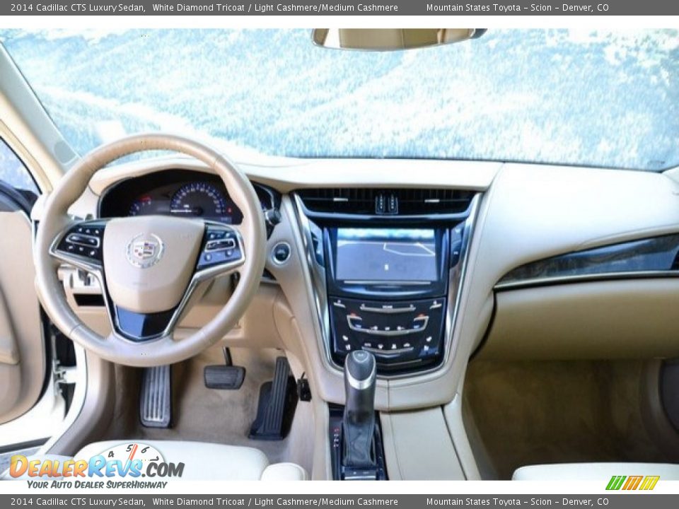 2014 Cadillac CTS Luxury Sedan White Diamond Tricoat / Light Cashmere/Medium Cashmere Photo #13