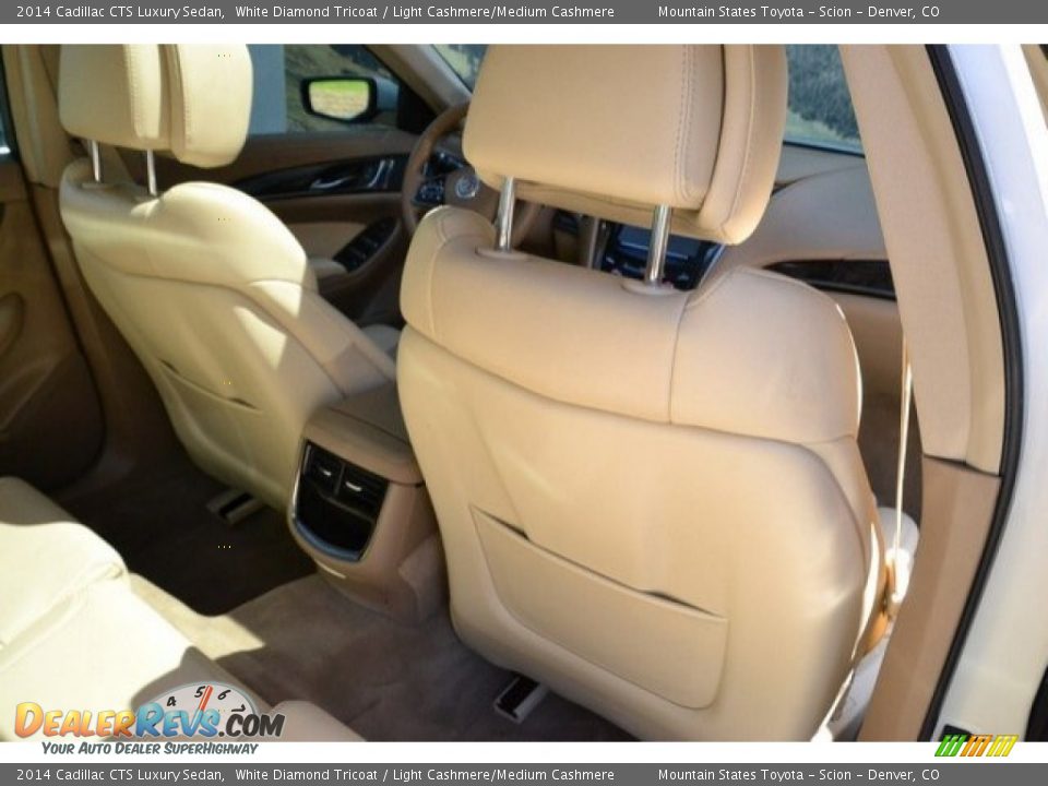 2014 Cadillac CTS Luxury Sedan White Diamond Tricoat / Light Cashmere/Medium Cashmere Photo #22