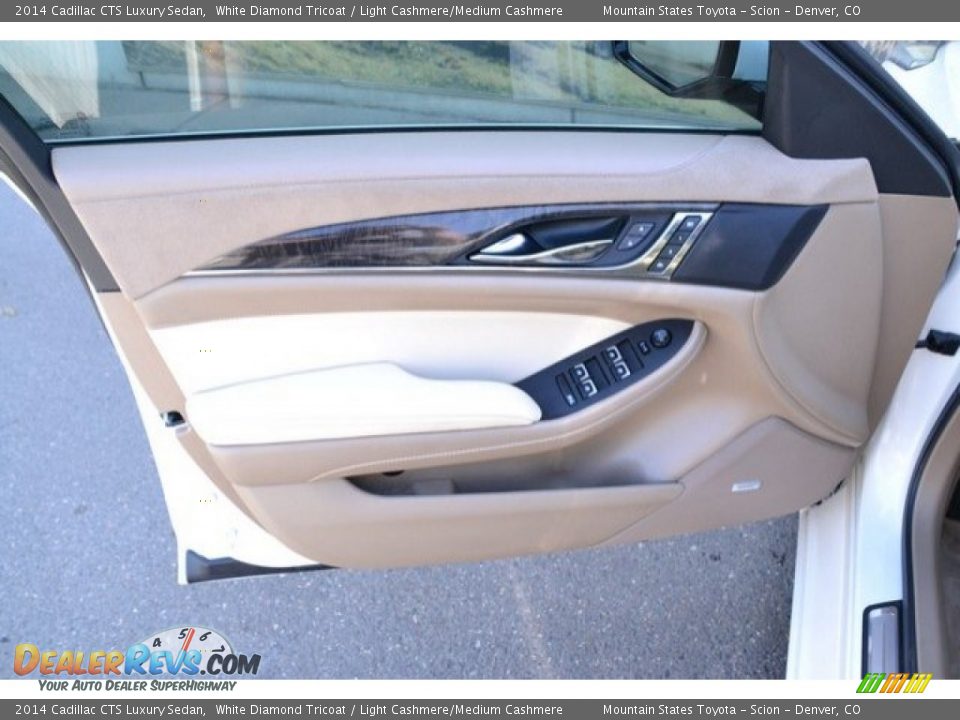 2014 Cadillac CTS Luxury Sedan White Diamond Tricoat / Light Cashmere/Medium Cashmere Photo #25