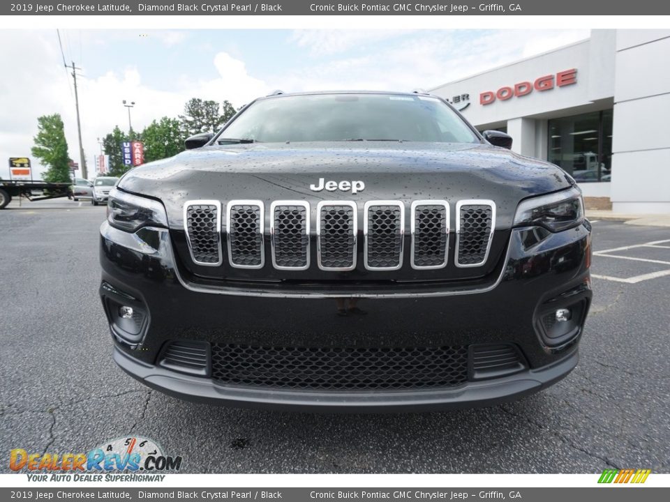 2019 Jeep Cherokee Latitude Diamond Black Crystal Pearl / Black Photo #2
