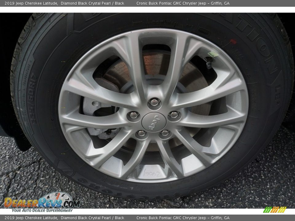2019 Jeep Cherokee Latitude Diamond Black Crystal Pearl / Black Photo #8
