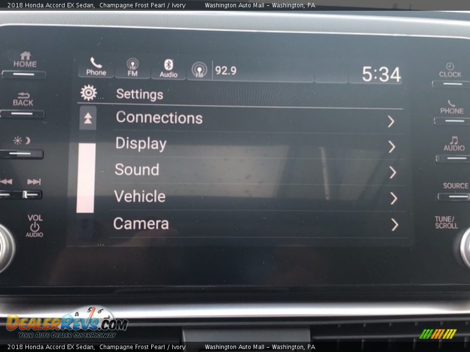 2018 Honda Accord EX Sedan Champagne Frost Pearl / Ivory Photo #14