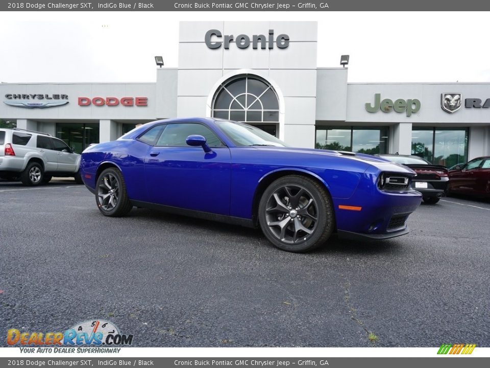 2018 Dodge Challenger SXT IndiGo Blue / Black Photo #1