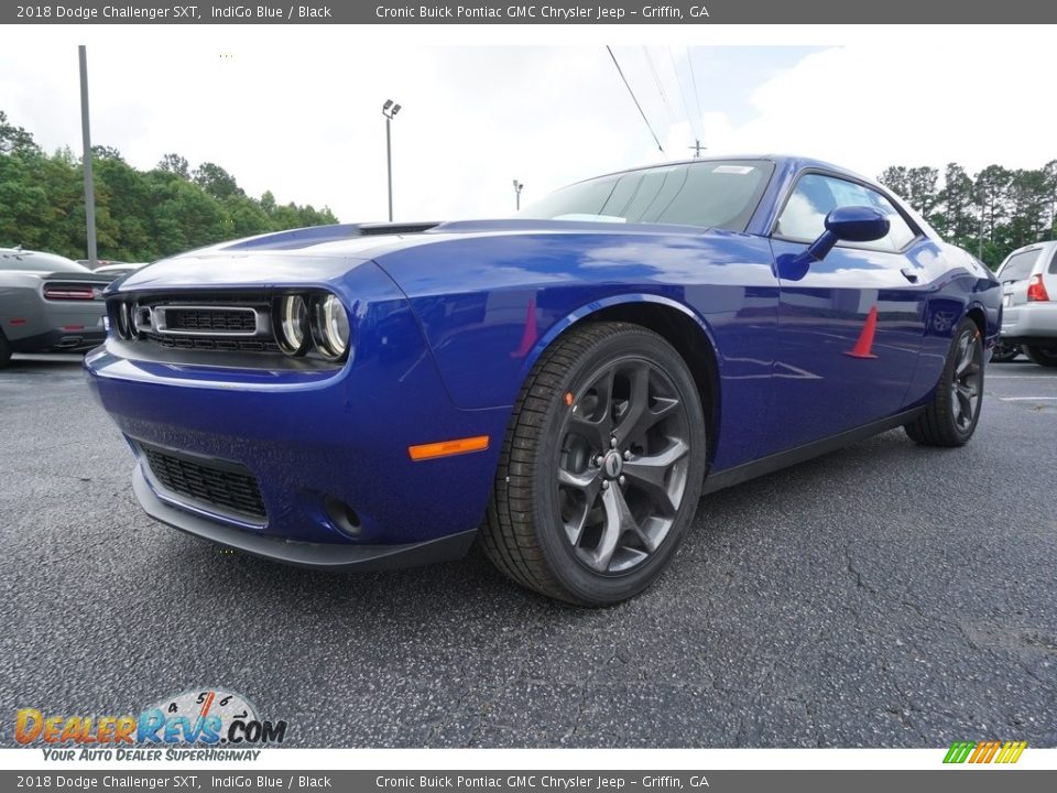 2018 Dodge Challenger SXT IndiGo Blue / Black Photo #3