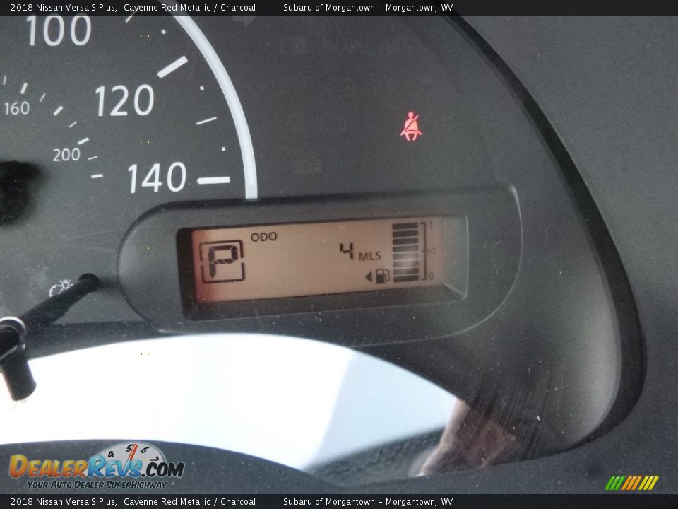 2018 Nissan Versa S Plus Cayenne Red Metallic / Charcoal Photo #17