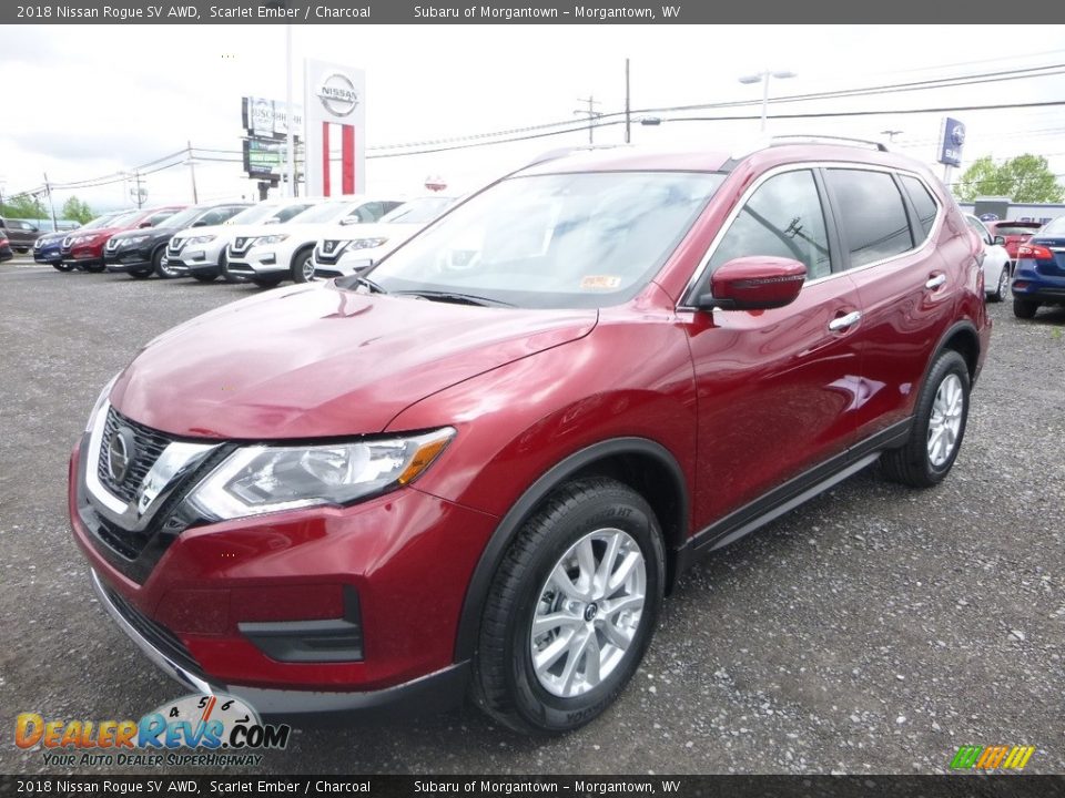 2018 Nissan Rogue SV AWD Scarlet Ember / Charcoal Photo #8