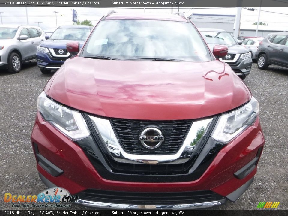 2018 Nissan Rogue SV AWD Scarlet Ember / Charcoal Photo #9