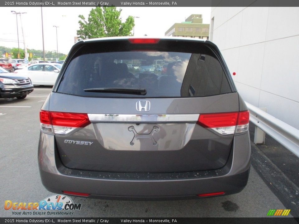 2015 Honda Odyssey EX-L Modern Steel Metallic / Gray Photo #4