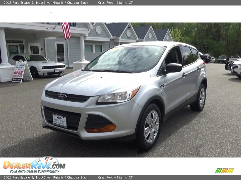 2015 Ford Escape S Ingot Silver Metallic / Charcoal Black Photo #3