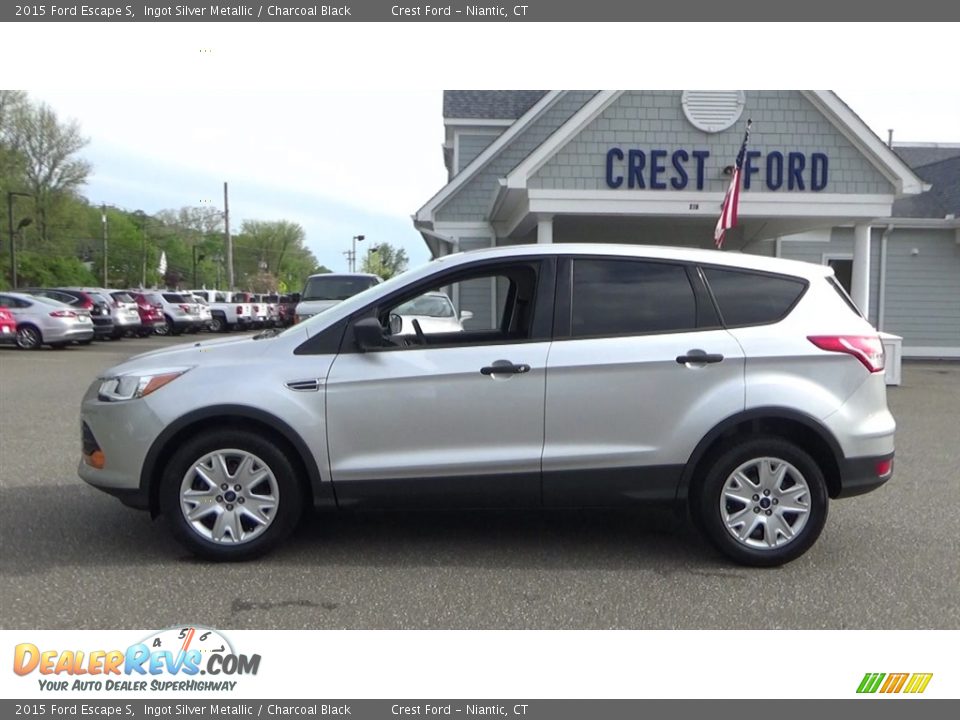 2015 Ford Escape S Ingot Silver Metallic / Charcoal Black Photo #4