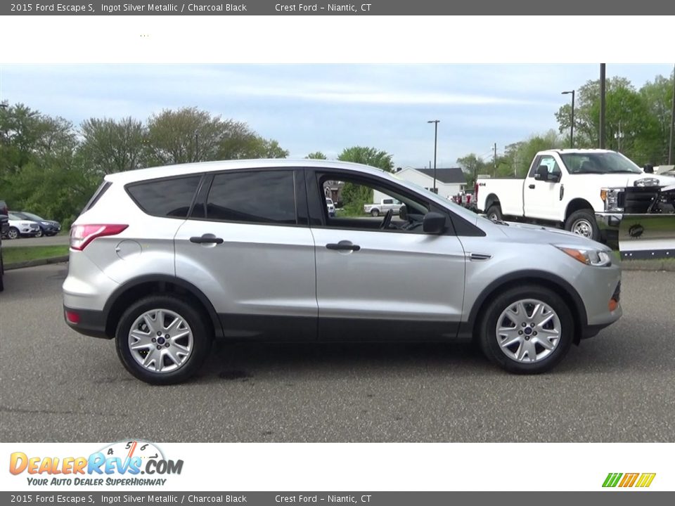 2015 Ford Escape S Ingot Silver Metallic / Charcoal Black Photo #8