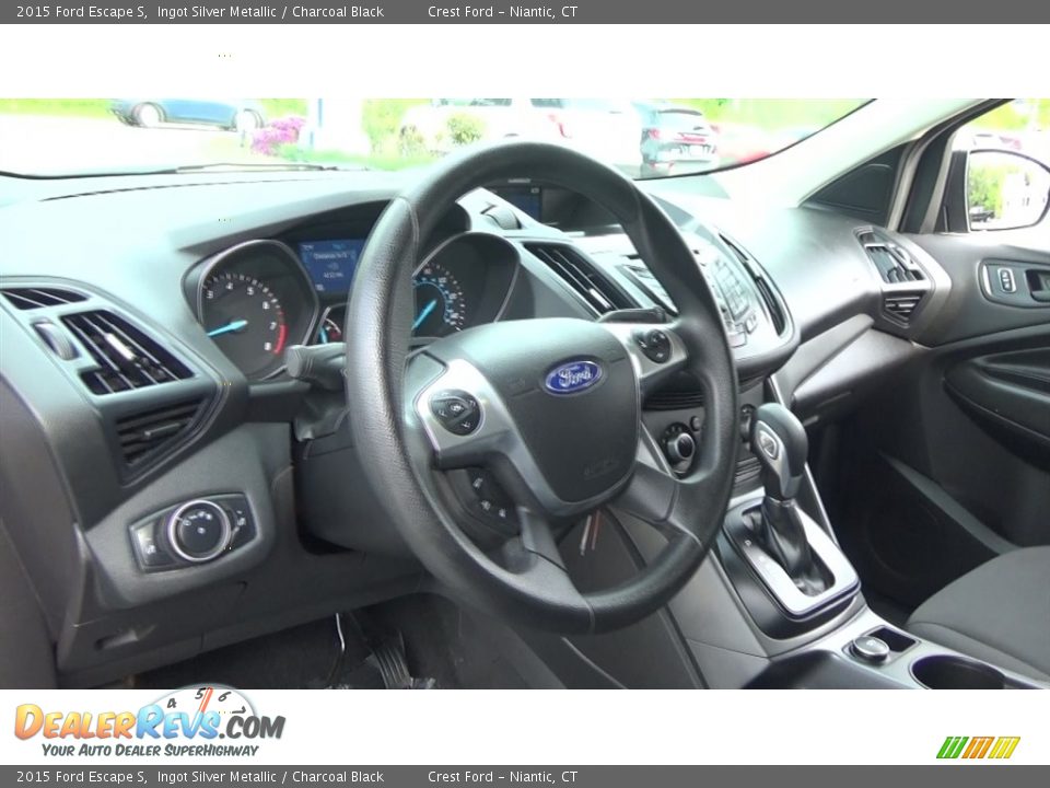2015 Ford Escape S Ingot Silver Metallic / Charcoal Black Photo #10