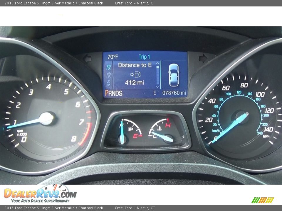 2015 Ford Escape S Ingot Silver Metallic / Charcoal Black Photo #13