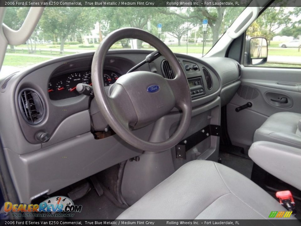 2006 Ford E Series Van E250 Commercial True Blue Metallic / Medium Flint Grey Photo #4