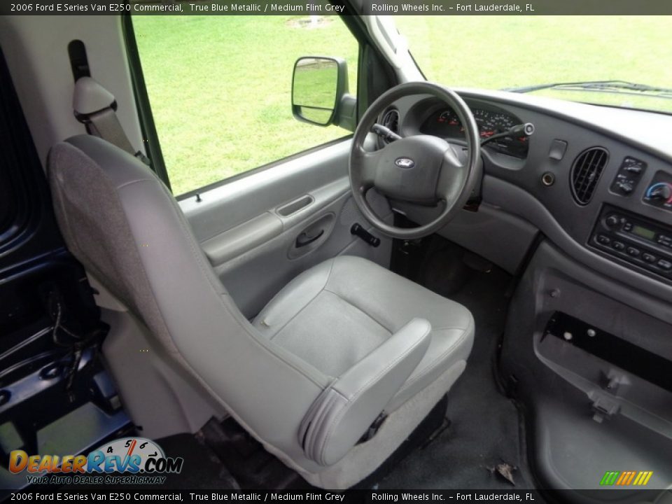 2006 Ford E Series Van E250 Commercial True Blue Metallic / Medium Flint Grey Photo #29