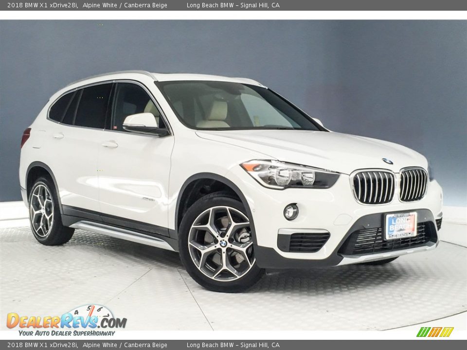 2018 BMW X1 xDrive28i Alpine White / Canberra Beige Photo #12