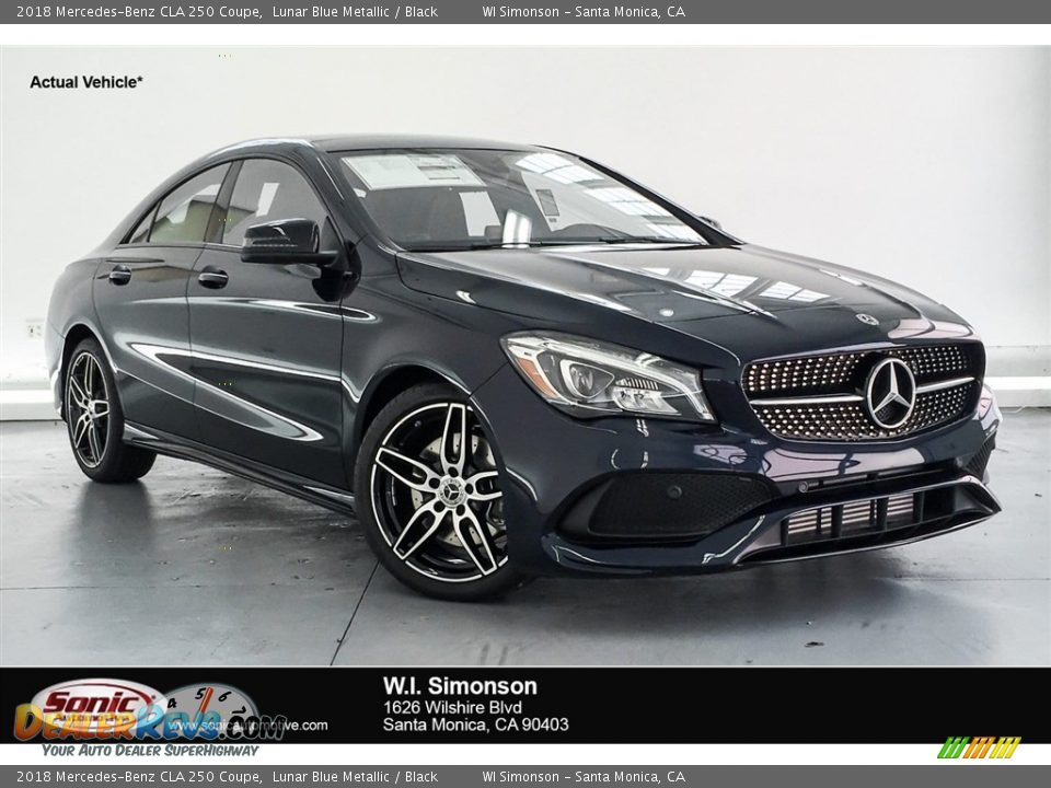2018 Mercedes-Benz CLA 250 Coupe Lunar Blue Metallic / Black Photo #1