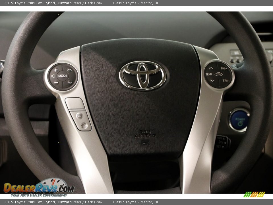 2015 Toyota Prius Two Hybrid Blizzard Pearl / Dark Gray Photo #7